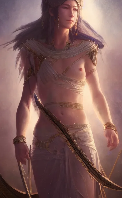 Image similar to a girl from final fantasy live action, ancient egypt, evocative, mystical night, very very very very detailed, award winning, masterpiece digital painting by greg rutkowski, alex grey, artstation, 4 k wallpaper