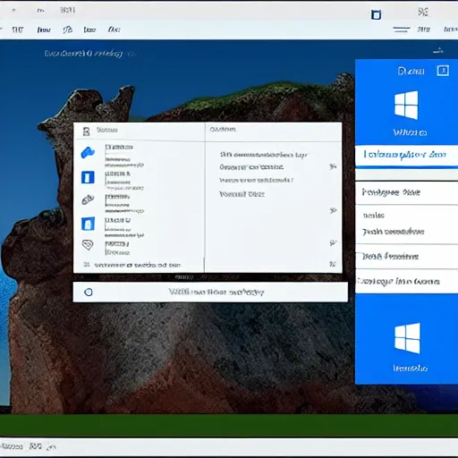 Prompt: UI of windows 12, screenshot, early access