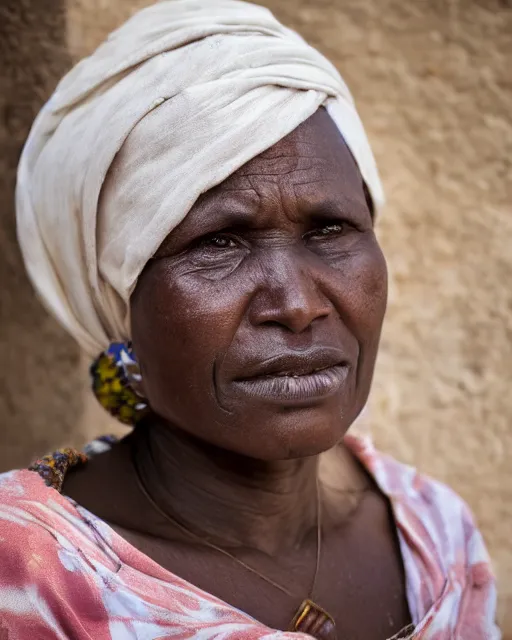 Image similar to a close up portrait photo of daisy pagac, consultant in chad, by paula lehner