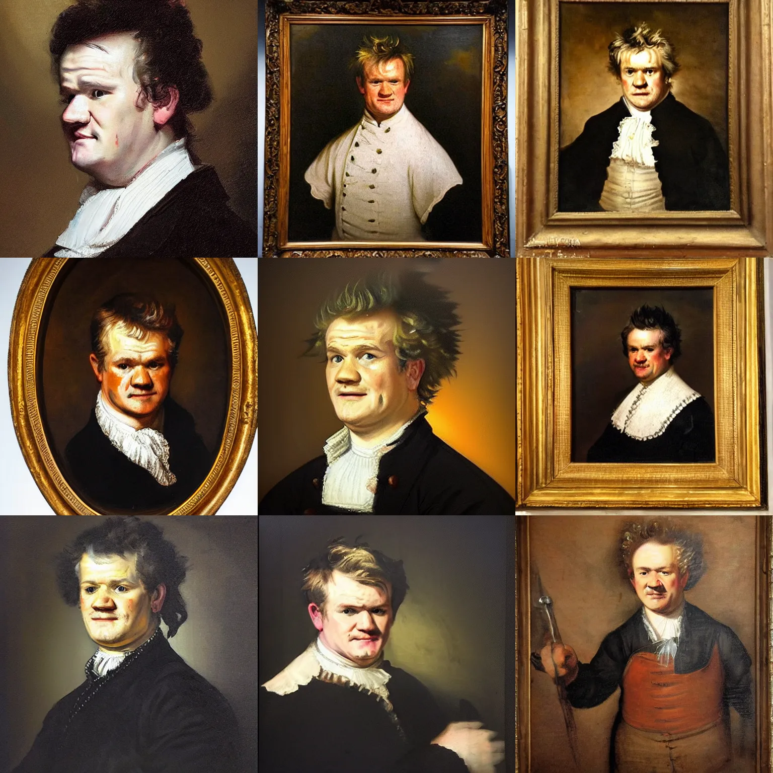 Prompt: a 1 7 0 0 s portrait of gordon ramsey by rembrandt. realistic lighting.