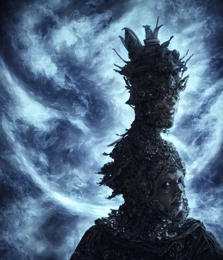 Image similar to impressive ominous front!! shot photo of a court jester character fine portrait fine portrait mesmerizing fractal hyper cubes platinum cracked dark future hyper dimensional space galactic crystal nebula edges elegant detailed intricate concept artstation sharp focus ray tracing cinematic masterpiece temporal corruption beeple wlop germ 8 4 k scifi glossy hyper realistic illustration canon eos r 3 fujifilm x - t 3 0 sony alpha a 6 6 0 0