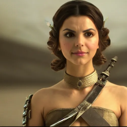 Image similar to victoria justice as princess padme in star wars episode 3, 8 k resolution, cinematic lighting, anatomically correct