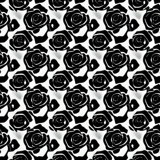 Prompt: black roses black background