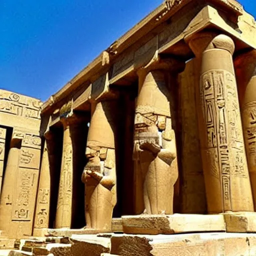 Prompt: love goddess egyptian temple