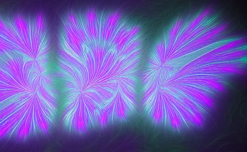 Prompt: Extended wings made of Fractal flame,