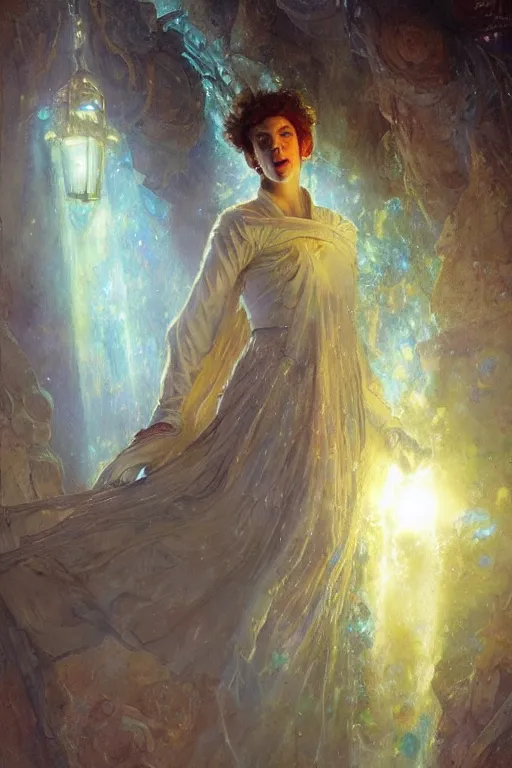 Prompt: amanda palmer as doctor who, radiant light, caustics, heroic, bright iridescent light, by gaston bussiere, bayard wu, greg rutkowski, maxim verehin bloom dramatic lighting