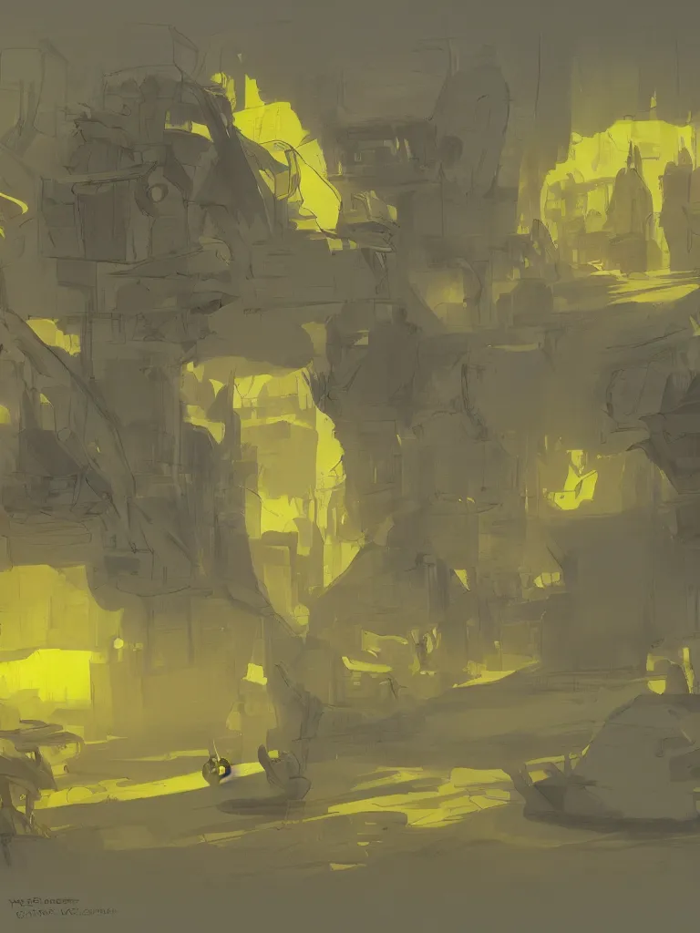 Image similar to yellow by Disney Concept Artists, blunt borders, rule of thirds