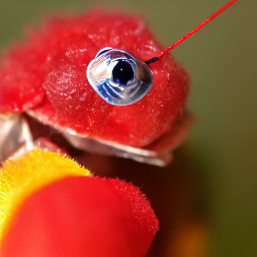 Prompt: a stink bug that looks like Ronald McDonald