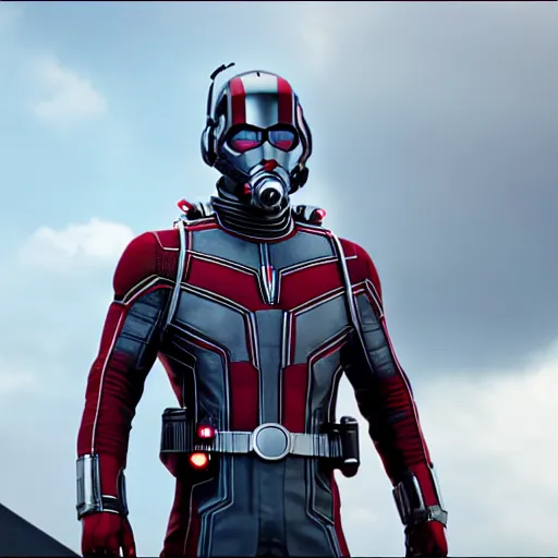 Prompt: film still of Joseph Gordon Levitt as antman in new avengers film, 4k