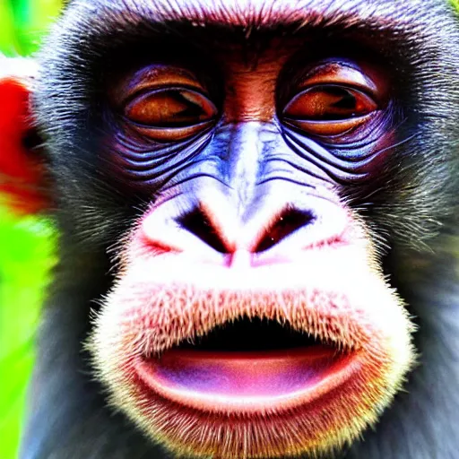 Image similar to monkey with a dum dum face