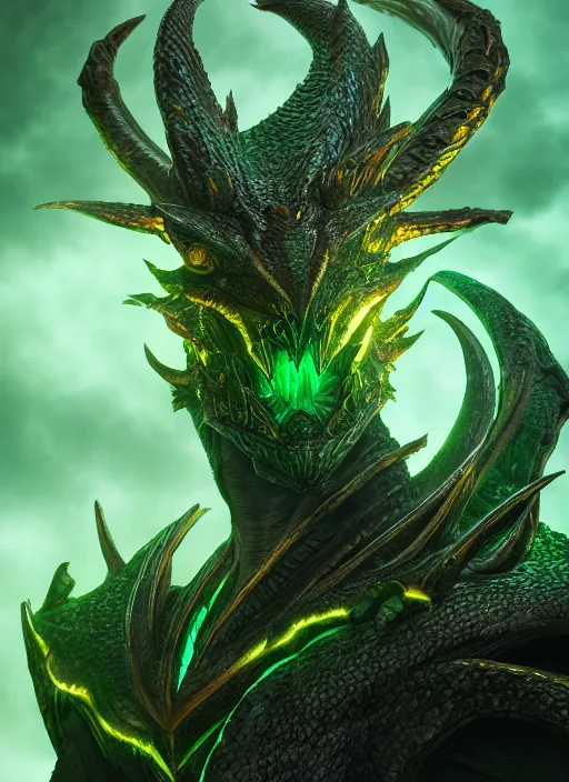 Image similar to emerald dragon, ultra detailed fantasy, elden ring, realistic, dnd character portrait, full body, dnd, rpg, lotr game design fanart by concept art, behance hd, artstation, deviantart, global illumination radiating a glowing aura global illumination ray tracing hdr render in unreal engine 5