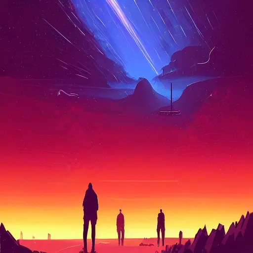 Prompt: galaxies alight with fury, Alena Aenami, Artstation