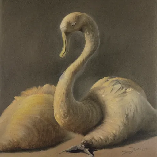 Image similar to a dodo, oil painting