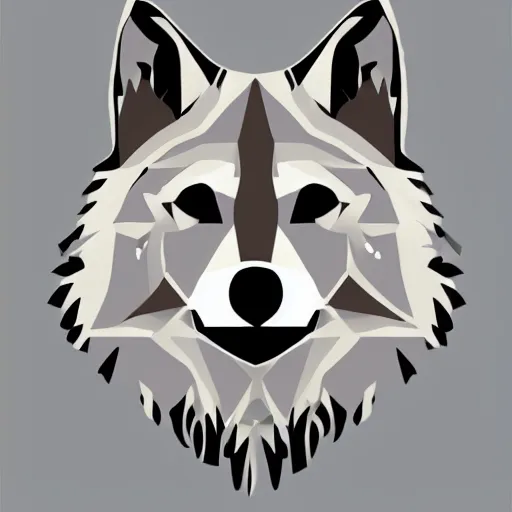 Image similar to laser cut animal vector image of a wolf