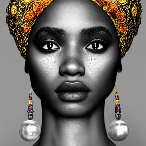Prompt: the portrait of the absurdly beautiful, graceful, elegant, gorgeous, fashionable photorealistic black woman dressed in ceremonial robes, an ultrafine hyperdetailed photograph by irakli nadar, intricate linework, bright colors, octopath traveler, final fantasy, unreal engine highly rendered, global illumination, radiant light, intricate environment