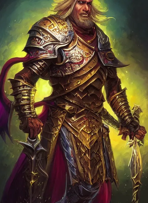 Prompt: unholy paladin, ultra detailed fantasy, dndbeyond, bright, colourful, realistic, dnd character portrait, full body, pathfinder, pinterest, art by ralph horsley, dnd, rpg, lotr game design fanart by concept art, behance hd, artstation, deviantart, hdr render in unreal engine 5