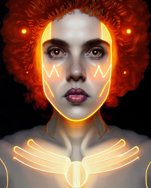 Image similar to symmetry portrait of poly styrene, xray, punk, glowing lights intricate, elegant, highly detailed, digital painting, artstation, concept art, smooth, sharp focus, illustration, art by artgerm and greg rutkowski and fra angelico and alphonse mucha