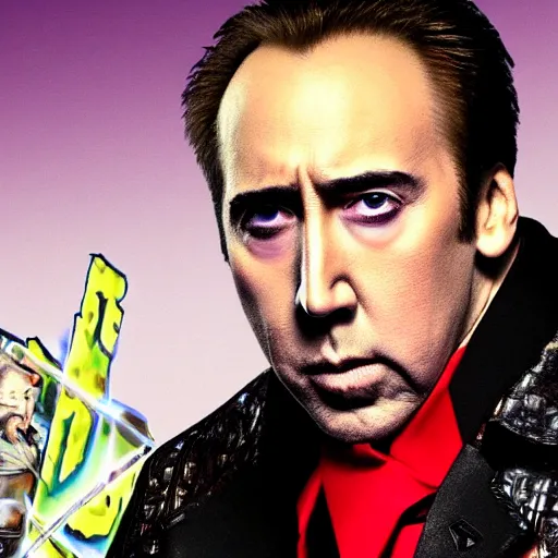 Prompt: nicholas cage in genshin impact