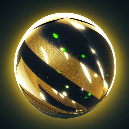 Image similar to tilt shift leaf sphere ipercube huge light intricate reflection diffraction marble gold obsidian preraffaellite photography cut, octane, artstation render 8 k neon