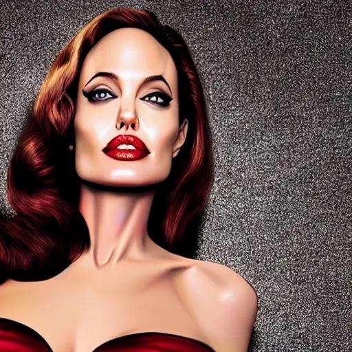 Image similar to Angelina Jolie as Jessica Rabbit