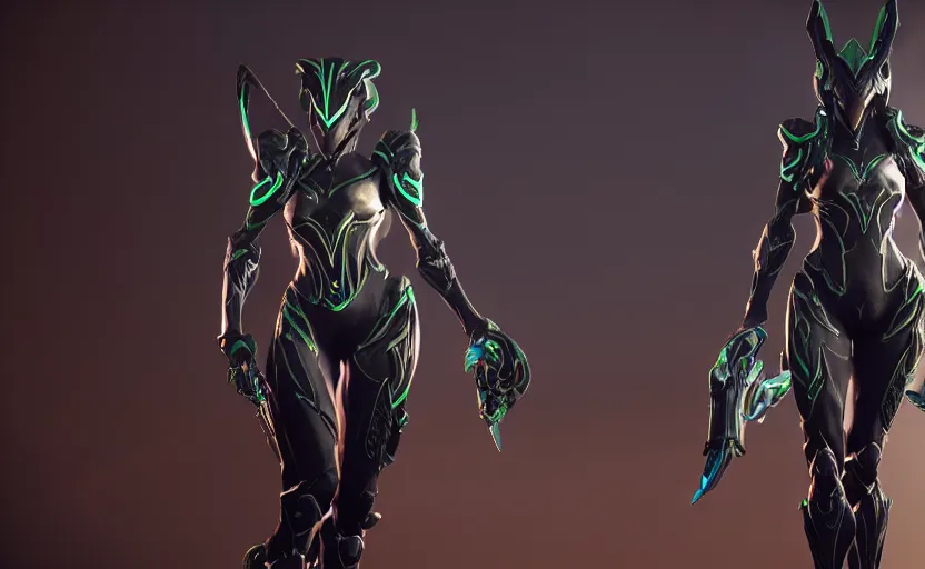 Image similar to in-game screenshot of female Saryn Warframe, 8k resolution, 3d render, Unreal Engine, octane render, ray tracing, Unity, highly detailed, high quality, UHD