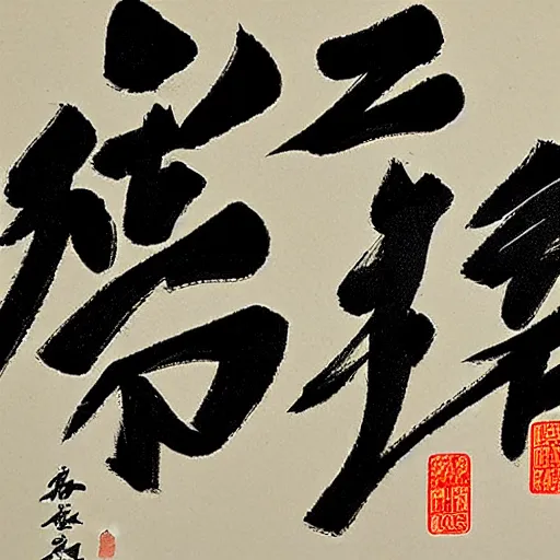 Image similar to a piece of chinese calligraphy