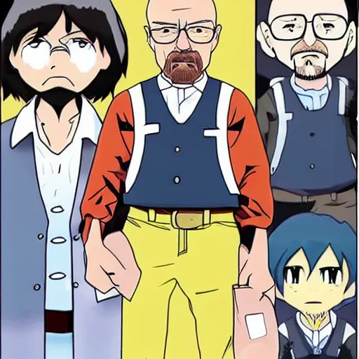 Image similar to walter white anime