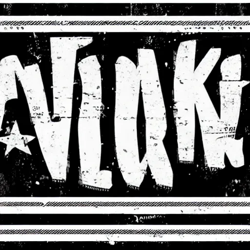 Prompt: n ° 1 - text, punk font