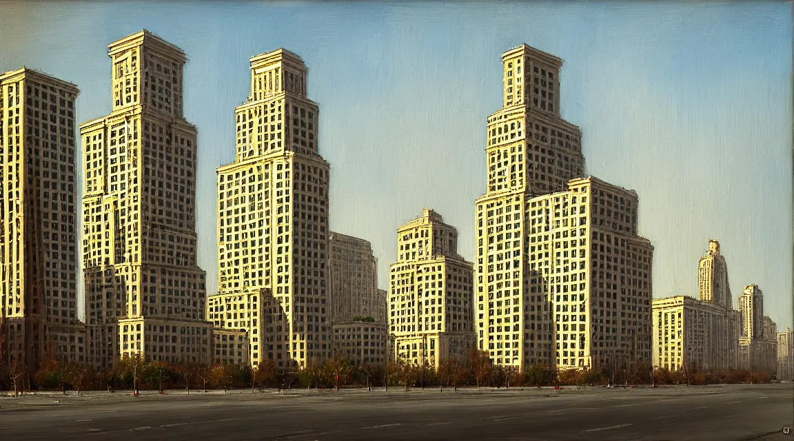 Image similar to building, avenue, in the style of vladimir manyukhin