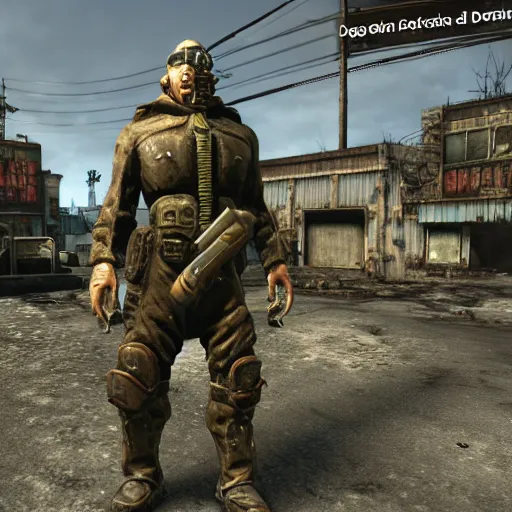 Prompt: sergeant dornan from fallout 2 in fallout 4