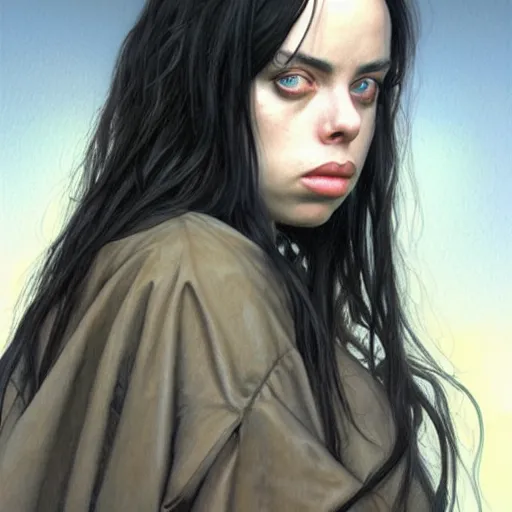 Image similar to Billie Eilish, by Mark Brooks, by Donato Giancola