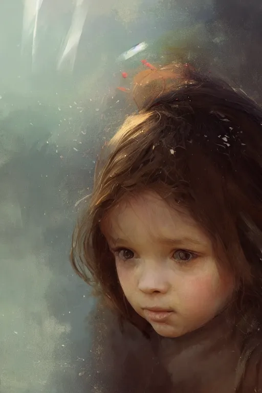 Image similar to medieval little girl, joyful, hope, close - up portrait, intricate, elegant, volumetric lighting, scenery, digital painting, highly detailed, artstation, sharp focus, illustration, concept art, ruan jia, steve mccurry