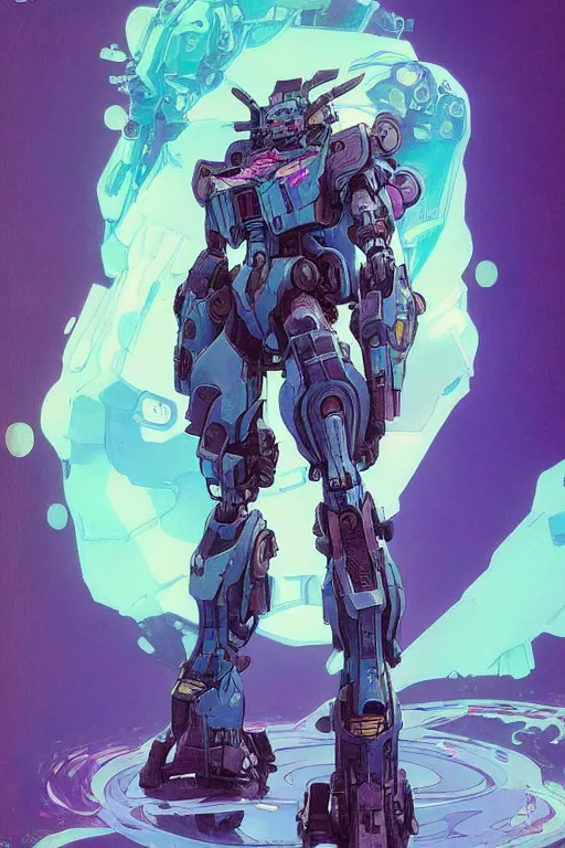 Image similar to a full body portrait of “MTMTE Tarn”!! , seapunk Mecha , vaporwave , digital art, artstation, by WLOP, Ilya repin, alphonse mucha., Very highly detailed 8K, octane, Digital painting, the golden ratio,