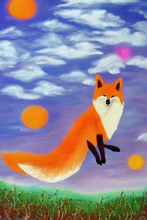 Image similar to 🦊☁️🎨🖌️