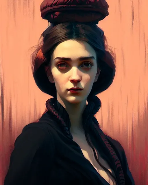 Image similar to stylized portrait by aykutmakut of an artistic pose, composition, young victorian sad fancy lady, surrounded by snakes, cinematic moody colors, realistic shaded, fine details, realistic shaded lighting poster by ilya kuvshinov, magali villeneuve, artgerm, jeremy lipkin and michael garmash and rob rey