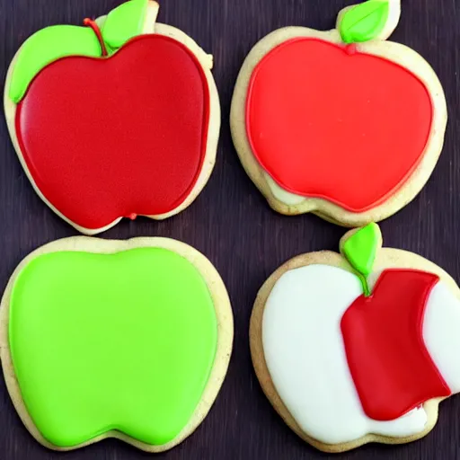Image similar to apple fruit made out of cookies