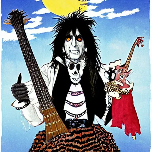 Prompt: Alice cooper by ghibli