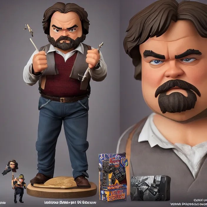 Image similar to detailed figure of jack black, first 4 figures, detailed product photo