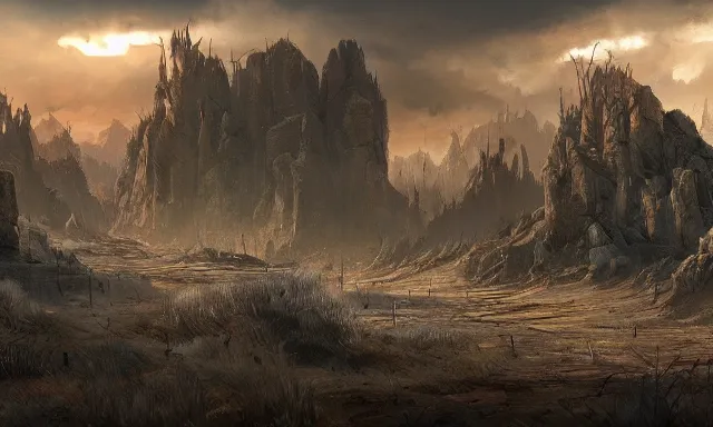 post apocalyptic landscape painting