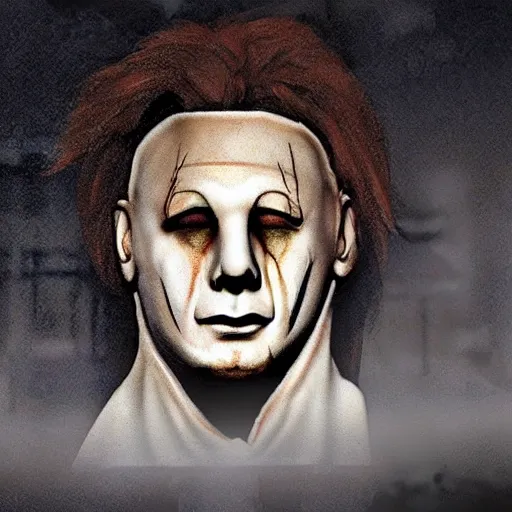 Image similar to Michael Myers 3-D animation 4K quality super realistic