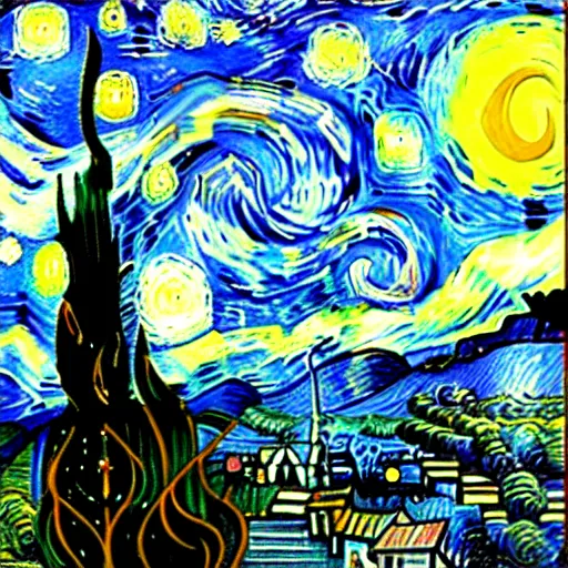 Prompt: 9 / 1 1 / 2 0 0 1 painted by vincent van gogh, 4 k, high resolution, illustration, painting