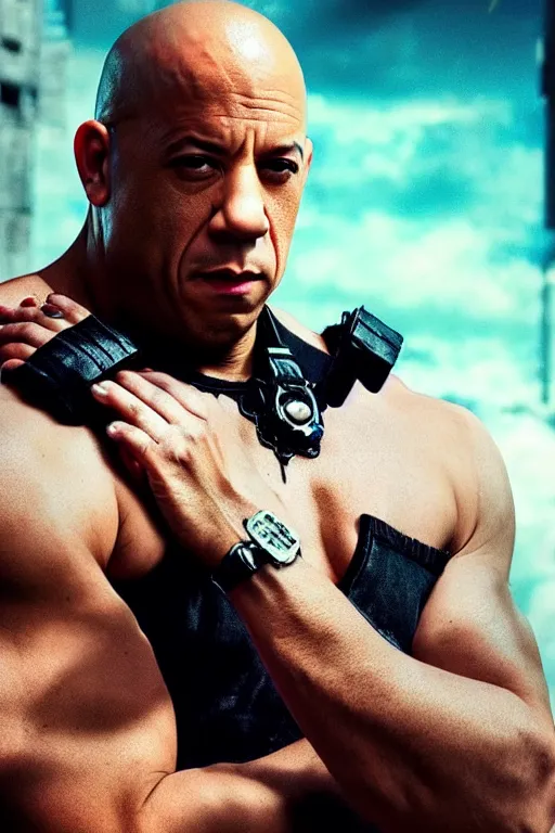 Prompt: vincent vin diesel doing a true art, this is art, epic composition, hyper detailed, ultra realistic, sharp focus, octane render, pinterest trending, sense of awe, 4 k