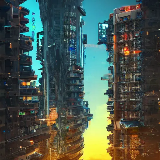 Prompt: cyberpunk naples landscape