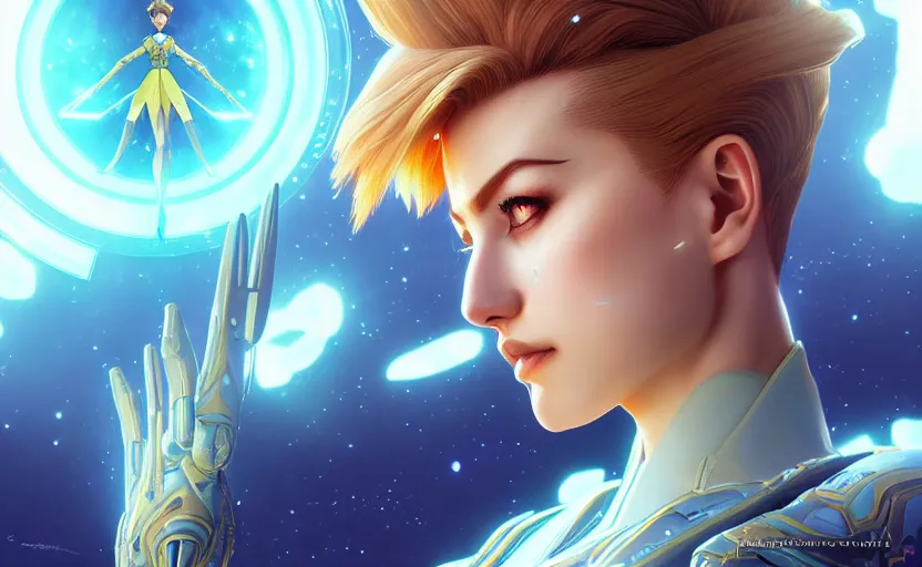 Image similar to symmetry!! portrait of sailor uranus! alien in the style of horizon zero dawn, machine face, intricate, elegant, highly detailed, digital painting, artstation, concept art, smooth, sharp focus, illustration, art by artgerm and ross tran and greg rutkowski and alphonse mucha, 8 k