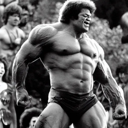 Image similar to hulk performing at woodstock