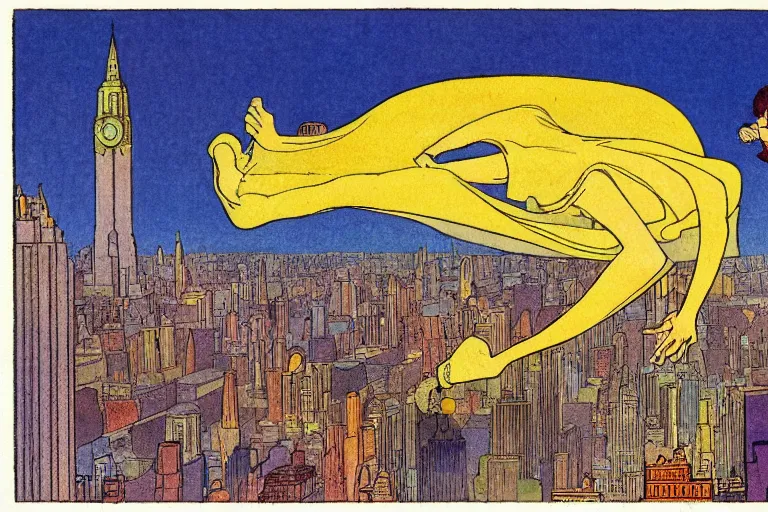 Image similar to fantastic city by winsor mccay, little nemo, surreal dream, whimsical, muted colors