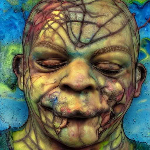 Image similar to The kinetic sculpture is a beautiful and haunting work of art of a series of images that capture the delicate beauty of a flower in the process of decaying. The colors are muted and the overall effect is one of great sadness. Shrek by Eric Wallis, by Yinka Shonibare soothing