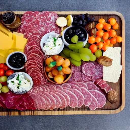 Prompt: charcuterie board edo style