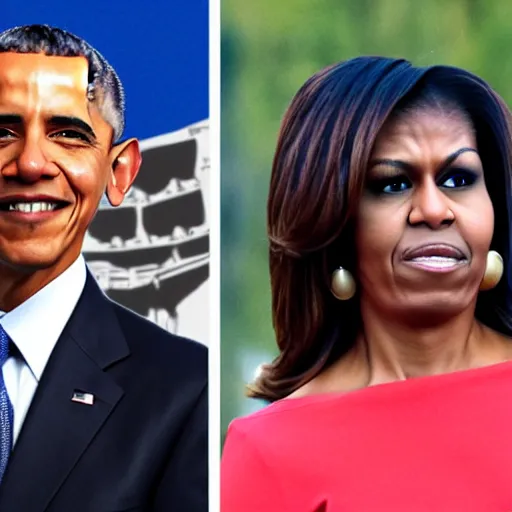 Prompt: Barrack obama and Michele obama Gender swap