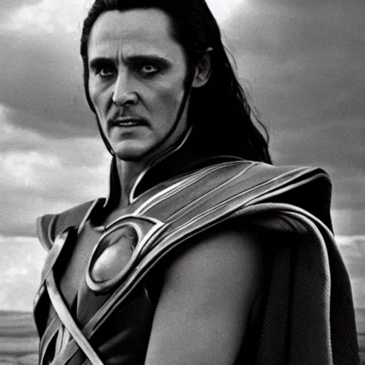 Prompt: still of terence stamp as loki in thor ( 1 9 7 5 )